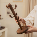 Wooden Earring Display Stand with Hooks for Boutique ()