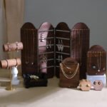 Wooden Foldable Screen Holder for Earring and Necklaces ()