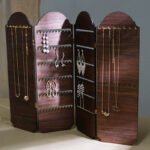 Wooden Foldable Screen Holder for Earring and Necklaces ()