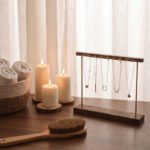Wooden Multiple Necklace and Bracelet Display Stand with Hooks ()