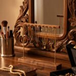 Wooden Multiple Necklace and Bracelet Display Stand with Hooks ()