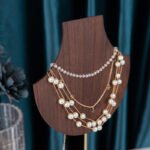 Wooden Necklace Display Bust Stand ()