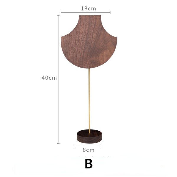 Wooden Necklace Display Bust Stand ()