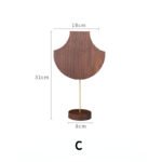 Wooden Necklace Display Bust Stand ()