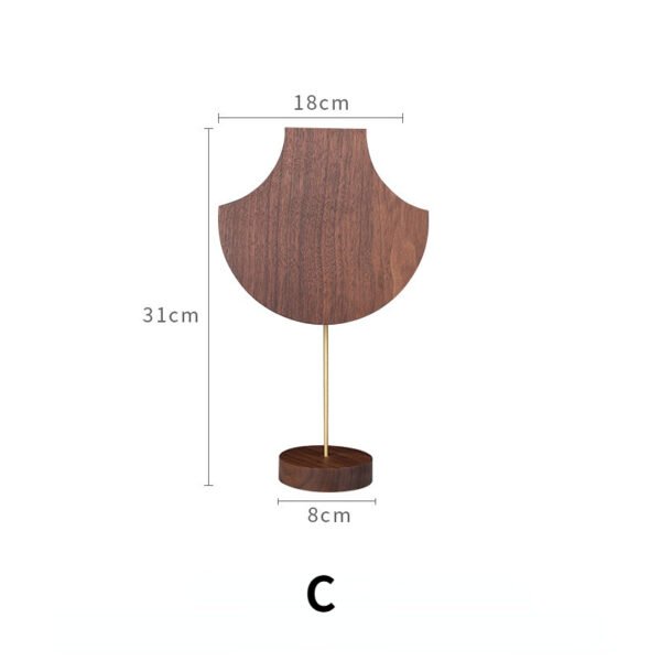 Wooden Necklace Display Bust Stand ()