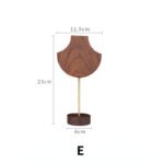 Wooden Necklace Display Bust Stand ()