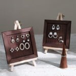 Wooden Pegboard Earring Display Stand for Multiple Earrings ()