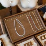 Wooden Tabletop Necklace Display Stand with Hooks ()