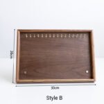 Wooden Tabletop Necklace Display Stand with Hooks ()