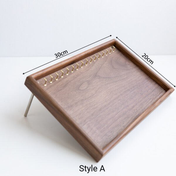 Wooden Tabletop Necklace Display Stand with Hooks ()
