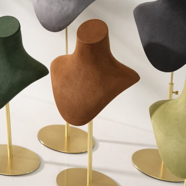 Adjustable Velvet Necklace Bust Display Stand ()