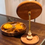 Small Vintage Wooden Tabletop Vanity Decorative Mirror ()