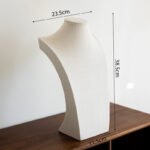 소매점용 화이트 리넨 목걸이 디스플레이 흉상 ()