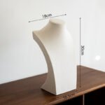소매점용 화이트 리넨 목걸이 디스플레이 흉상 ()